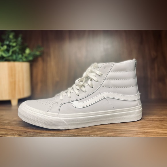 Vans White Skate SK8-HI Show With Zipper In The Back - Picture 4 of 9